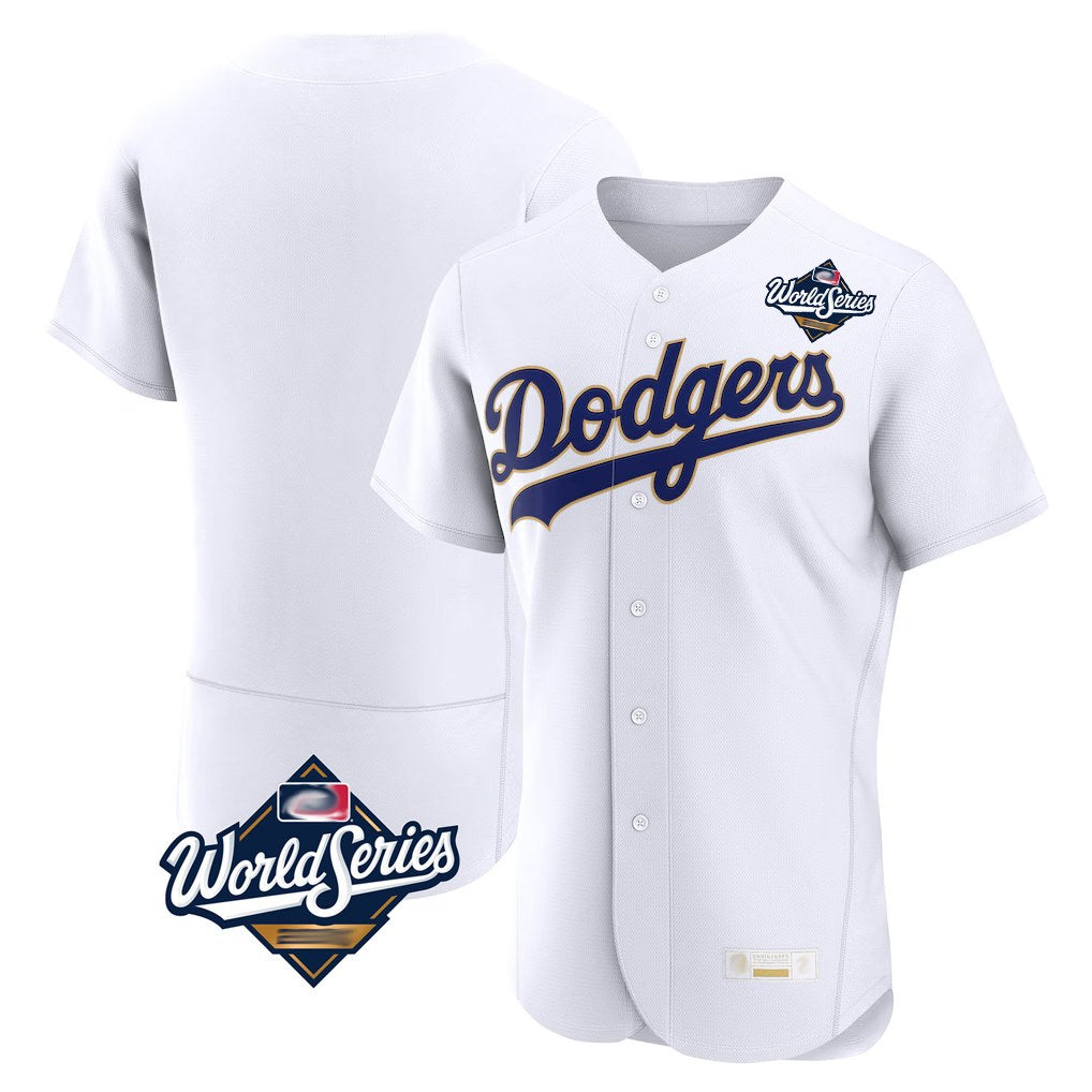 Los Angeles Dodgers Blank Player Gold White MIKSHPS 2026 Collection Stadium Limited Elite World Series Stitched Jerseys