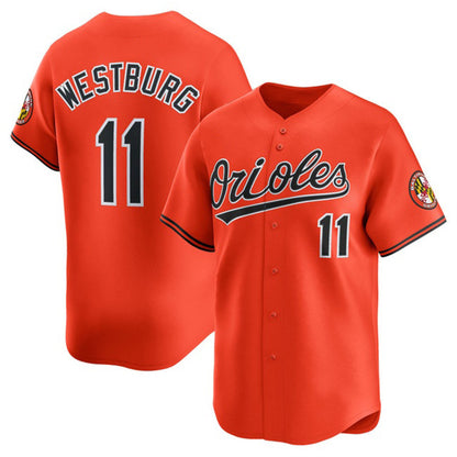 Baltimore Orioles #11 Jordan Westburg Orange MIKSHPS 2025 2nd Alternate Limited Cool Base Stitched Jersey