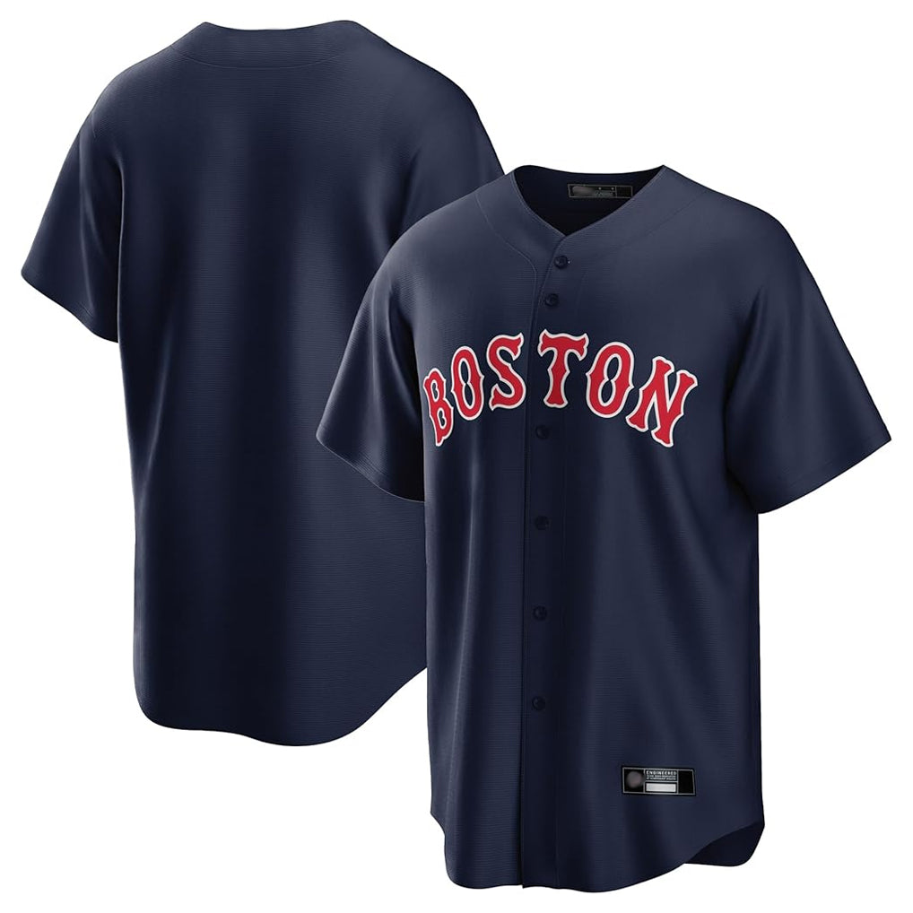 Boston Red Sox Blank Player Navy MIKSHPS Home Game Stitched Jerseys