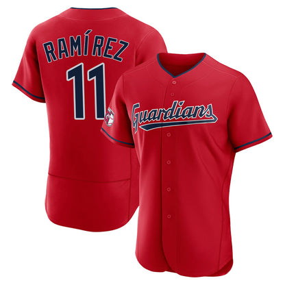 Cleveland Guardians #11 Jose Ramirez Player Red MIKSHPS Limited Elite Home Stitched Jerseys