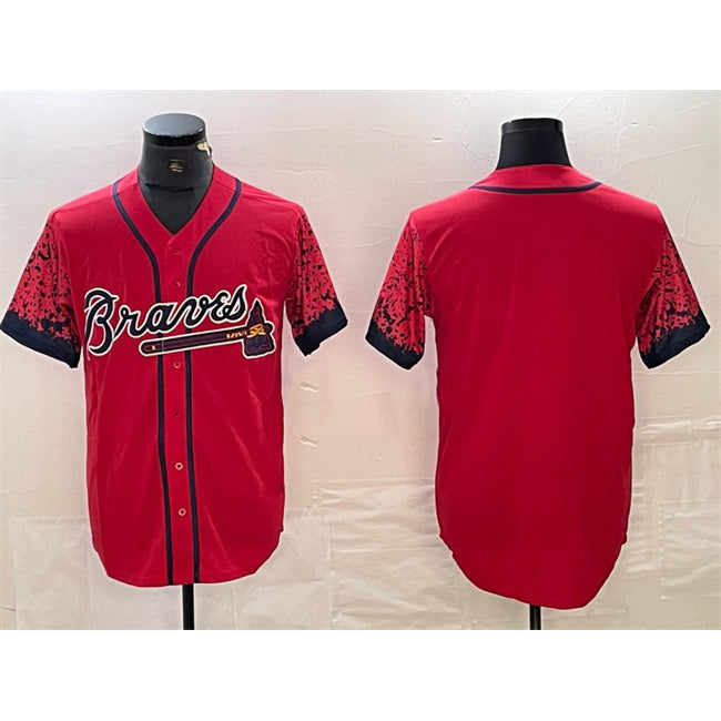 Atlanta Braves Blank Red MIKSHPS City Connect Cool Base Stitched Jersey