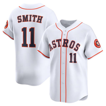Houston Astros #11 Cam Smith White MIKSHPS Home Limited Player Jersey