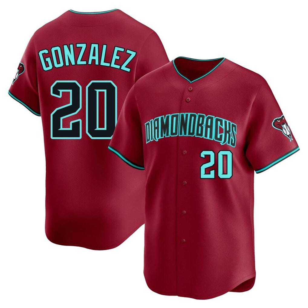 Arizona Diamondbacks #20 Luis Gonzalez Player Red MIKSHPS Limited Home Game Stitched Jerseys
