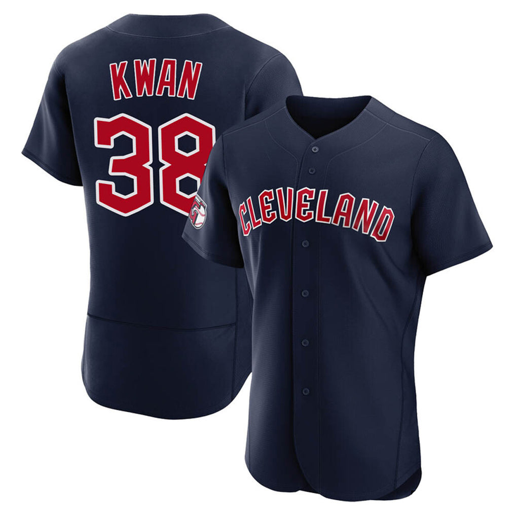 Cleveland Guardians #38 Steven Kwan Player Navy MIKSHPS Limited Elite Home Stitched Jerseys