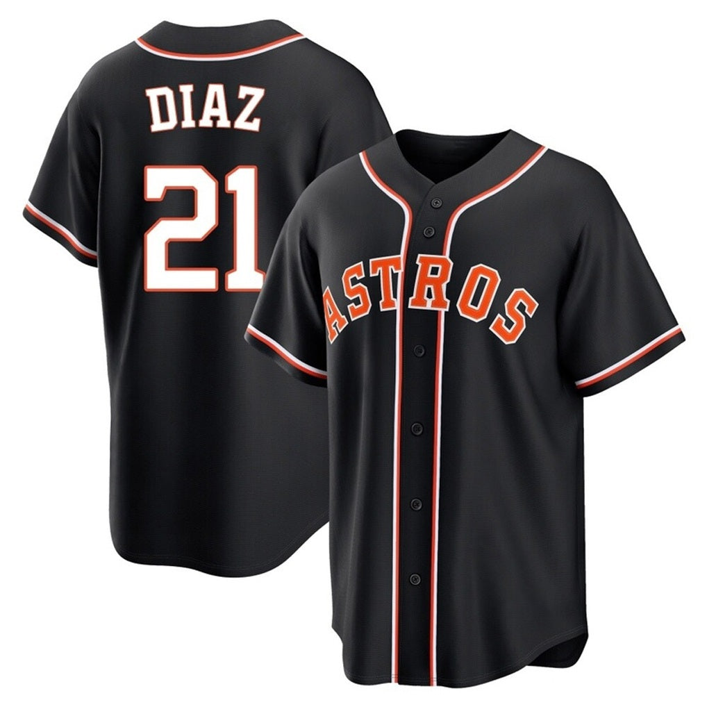 Houston Astros #21 Yainer Diaz Player Black MIKSHPS Fashion Out Home Game Stitched Jerseys