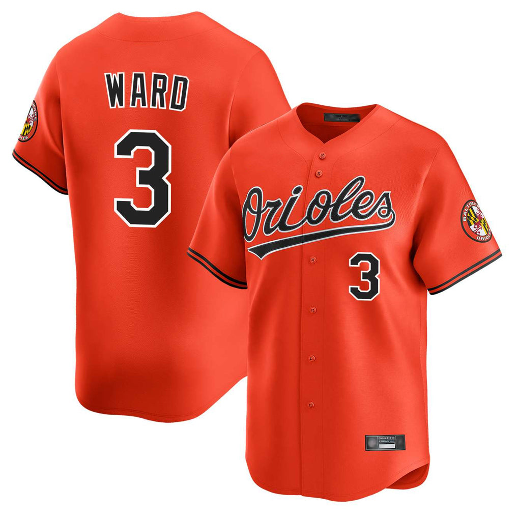Baltimore Orioles #3 Taylor Ward Player Orange MIKSHPS Limited Home Game Stitched Jerseys