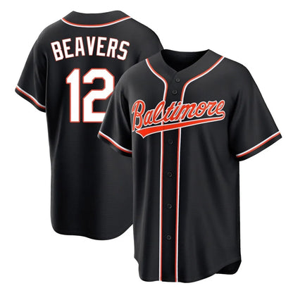 Baltimore Orioles #12 Dylan Beavers Player Black MIKSHPS Out Home Game Stitched Jerseys