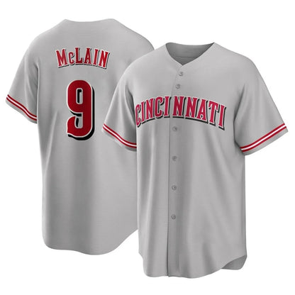 Cincinnati Reds #9 Matt McLain Player Gray MIKSHPS Home Game Stitched Jerseys