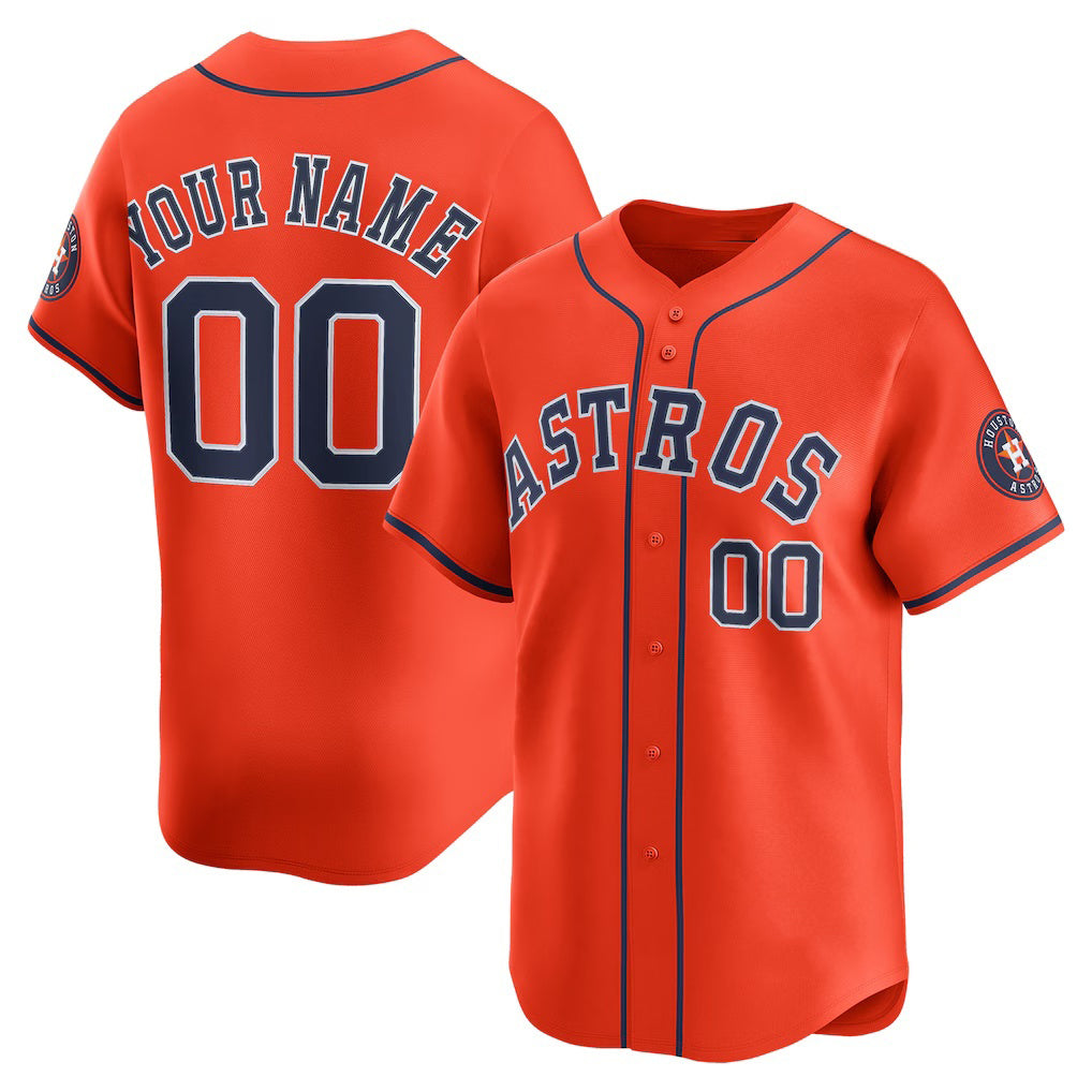 Custom Houston Astros Orange MIKSHPS Alternate Limited Jersey