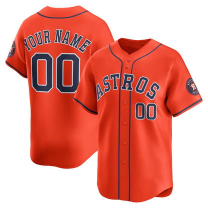 Custom Houston Astros Orange MIKSHPS Alternate Limited Jersey