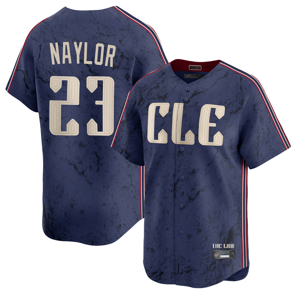 Cleveland Guardians #23 Bo Naylor Player Navy MIKSHPS City Connect Limited Home Stitched Jerseys