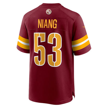 W.Commanders #53 Lucas Niang Burgundy MIKSHPS Team Game Jersey