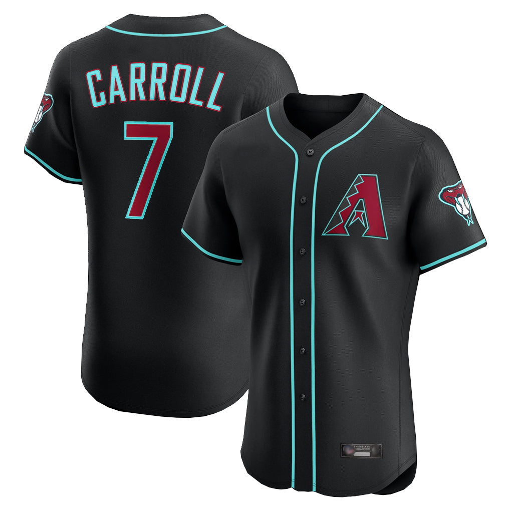 Arizona Diamondbacks #7 Corbin Carroll Player Black MIKSHPS Limited Elite Home Game Stitched Jerseys