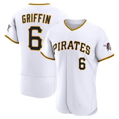 Pittsburgh Pirates #6 Konnor Griffin White MIKSHPS Home Authentic Jersey