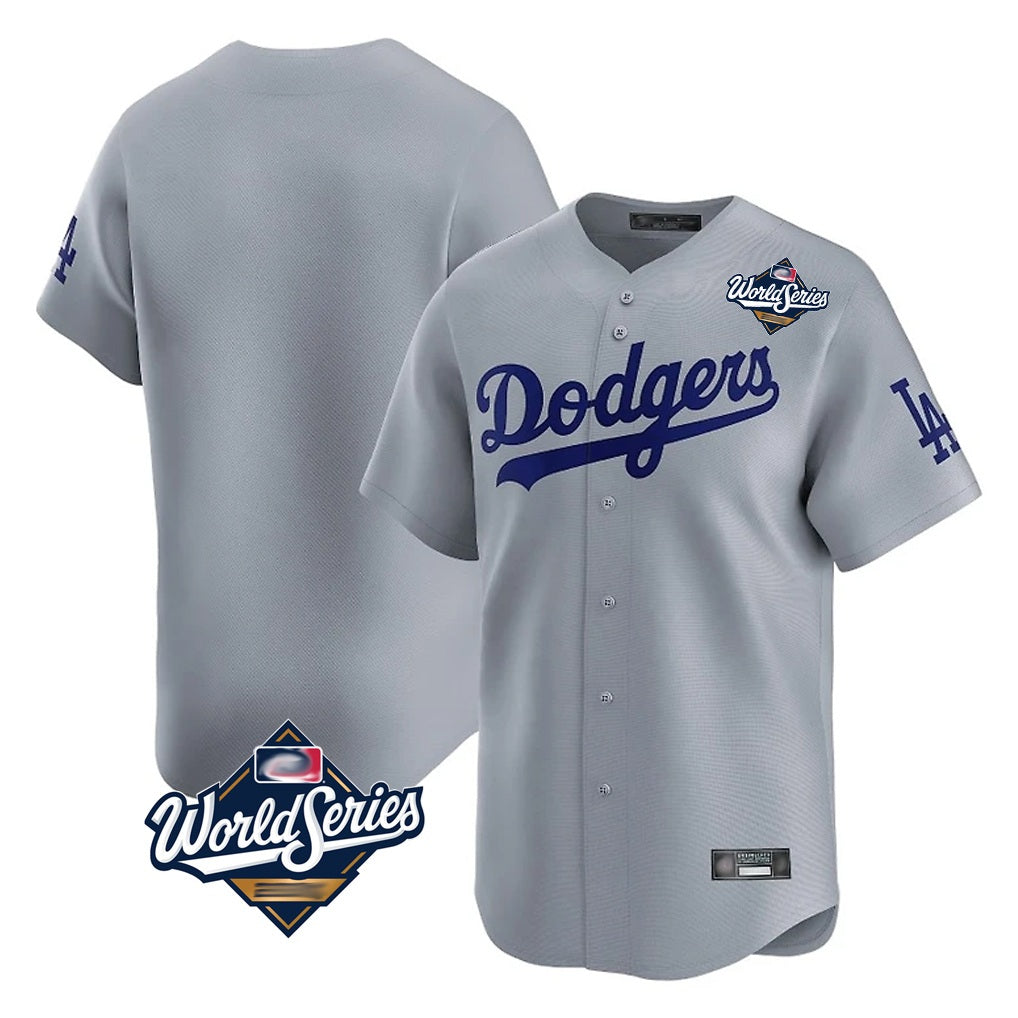 Los Angeles Dodgers Blank Player Gray MIKSHPS Limited Home World Series Stitched Jerseys