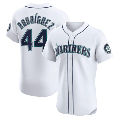 Seattle Mariners #44 Julio Rodr¨ªguez White MIKSHPS Home Elite Jersey
