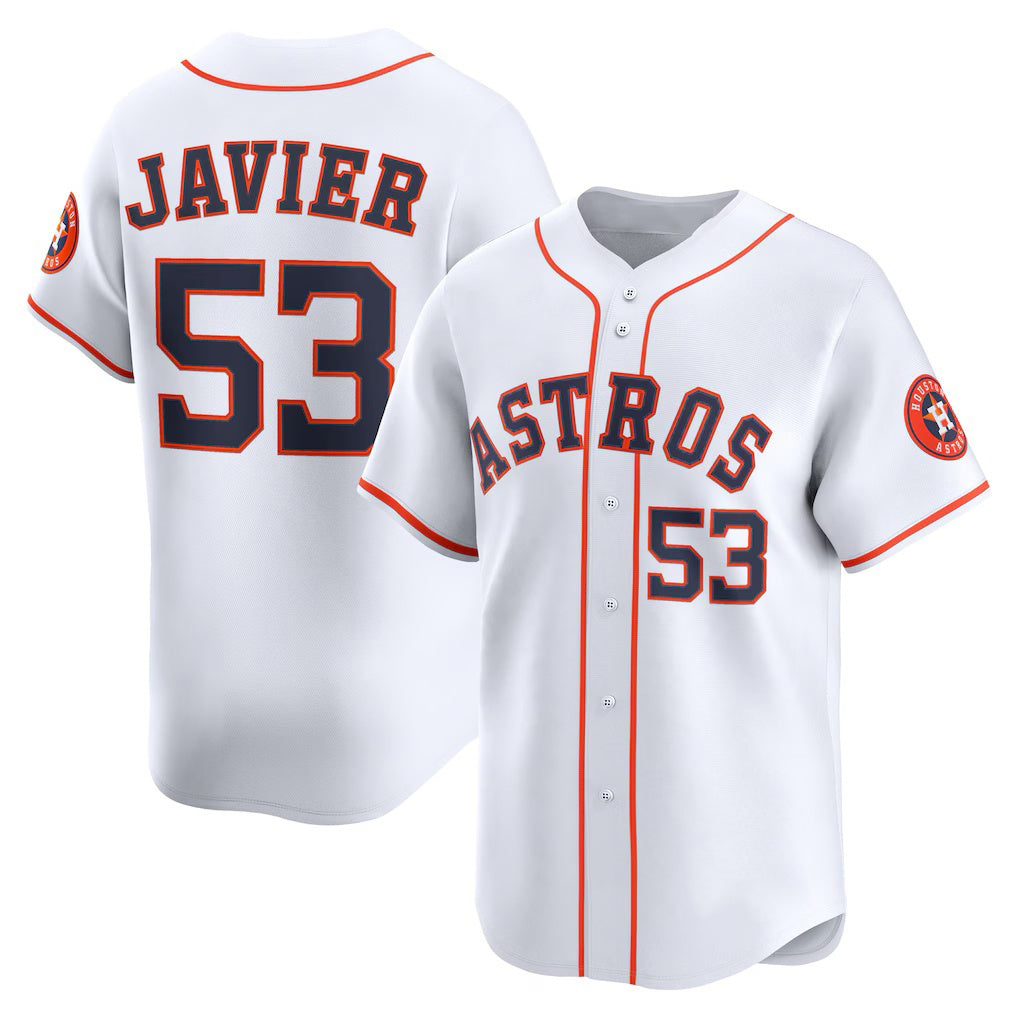 Houston Astros #53 Cristian Javier White MIKSHPS Home Limited Player Jersey