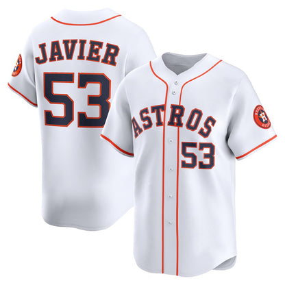 Houston Astros #53 Cristian Javier White MIKSHPS Home Limited Player Jersey