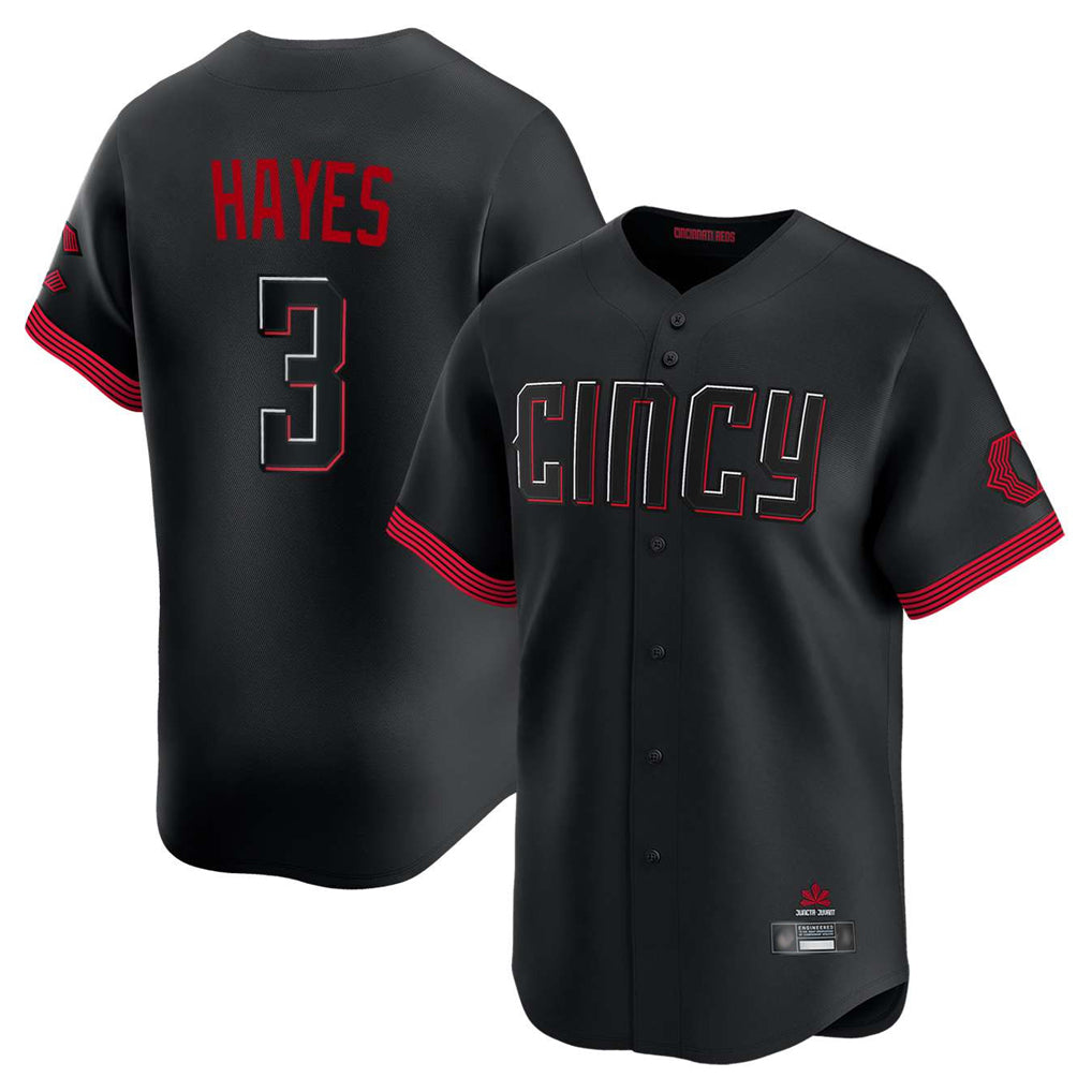 Cincinnati Reds #3 Ke'Bryan Hayes Player Black MIKSHPS City Connect Home Limited Stitched Jerseys