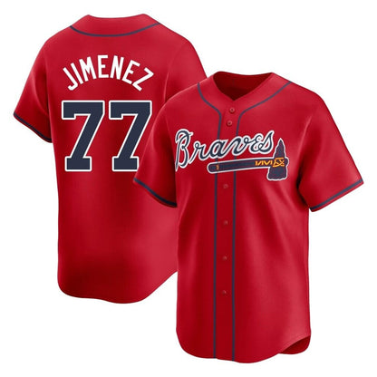 Atlanta Braves #77 Joe Jimenez Player Red MIKSHPS Limited Home Game Stitched Jerseys
