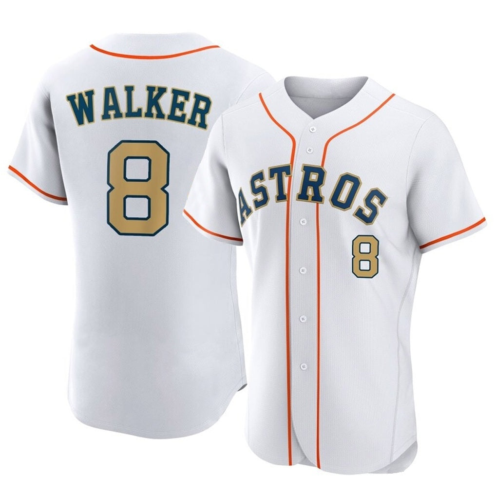 Houston Astros #8 Christian Walker Player Gold MIKSHPS Collection Limited Elite Home Stitched Jerseys