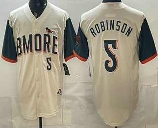 Baltimore Orioles #5 Brooks Robinson Cream MIKSHPS 2026 City Connect Stadium Jersey