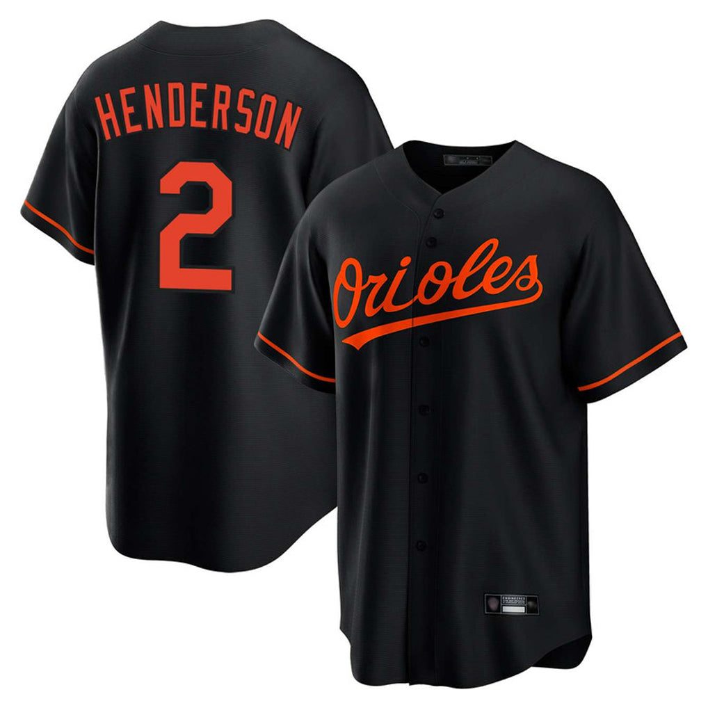 Baltimore Orioles #2 Gunnar Henderson Player Black MIKSHPS Home Game Stitched Jerseys