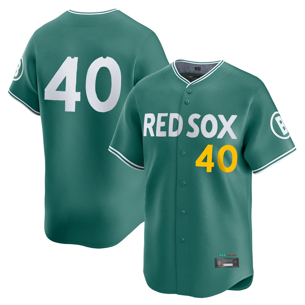 Boston Red Sox #40 Willson Contreras Player Green MIKSHPS City Connect Limited Home Game Stitched Jerseys1