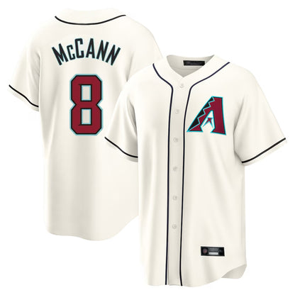 Arizona Diamondbacks #8 James McCann Player Cream MIKSHPS Home Game Stitched Jerseys