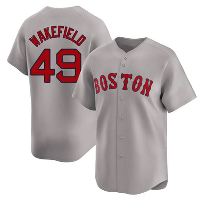 Boston Red Sox #49 Tim Wakefield Player Gray MIKSHPS Road Limited Home Game Stitched Jerseys1