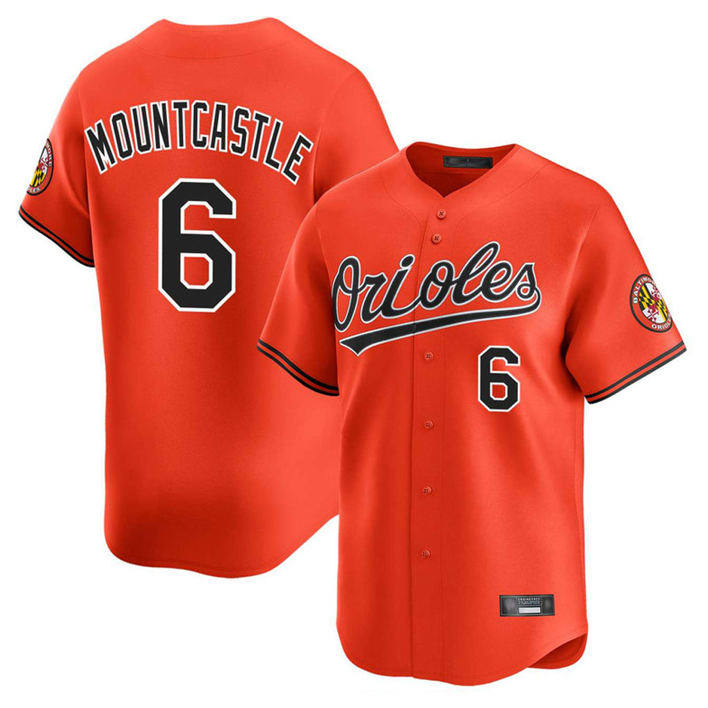 Baltimore Orioles #6 Ryan Mountcastle Player Orange MIKSHPS Limited Home Game Stitched Jerseys