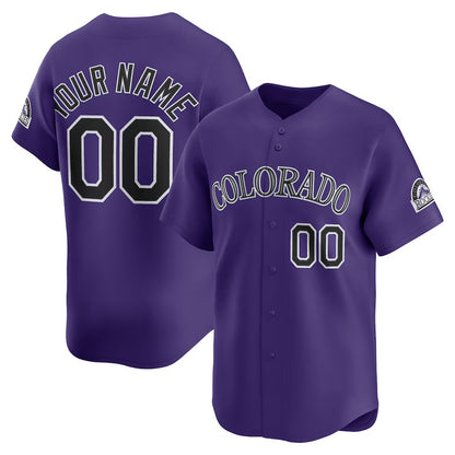Custom Colorado Rockies Purple MIKSHPS Alternate Limited Jersey