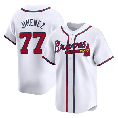 Atlanta Braves #77 Joe Jimenez Player White MIKSHPS Limited Home Game Stitched Jerseys