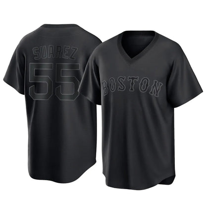 Boston Red Sox #55 Ranger Suarez Player Black MIKSHPS T-shirt Home Game Stitched Jerseys