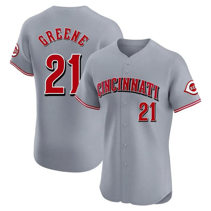 Cincinnati Reds #21 Hunter Greene Player Gray MIKSHPS Limited Elite Home Stitched Jerseys