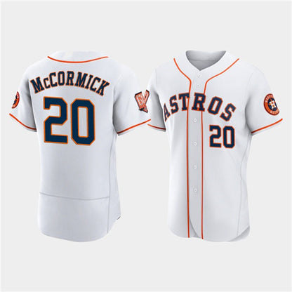 Houston Astros #20 Chas McCormick White MIKSHPS 60th Anniversary Flex Base Stitched Jersey