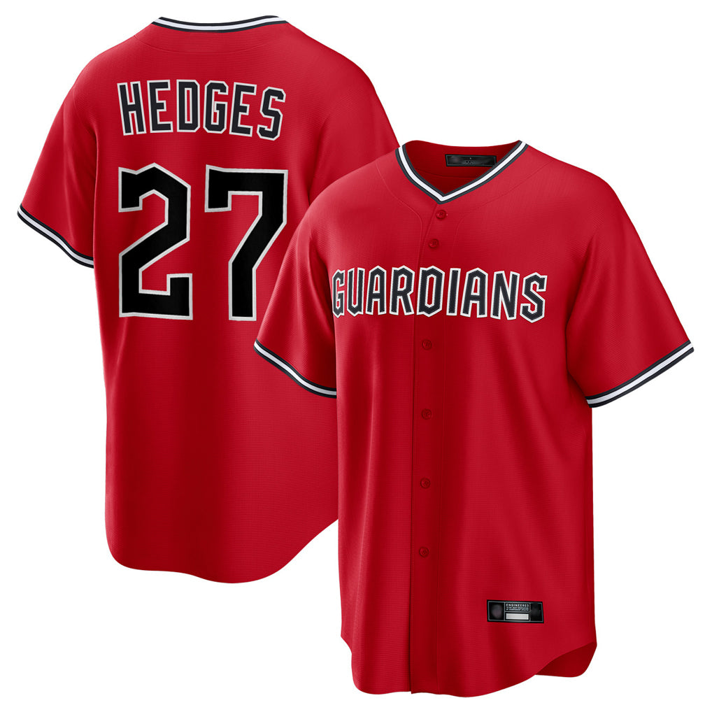 Cleveland Guardians #27 Austin Hedges Player Red MIKSHPS Home Game Stitched Jerseys