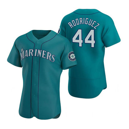 Seattle Mariners #44 Julio Rodr¨ªguez Aqua MIKSHPS Flex Base Stitched Jersey