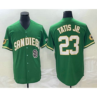 San Diego Padres #23 Fernando Tatis Jr Green MIKSHPS Cool Base Stitched Jersey 2