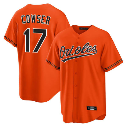 Baltimore Orioles #17 Colton Cowser Player Orange MIKSHPS Home Game Stitched Jerseys