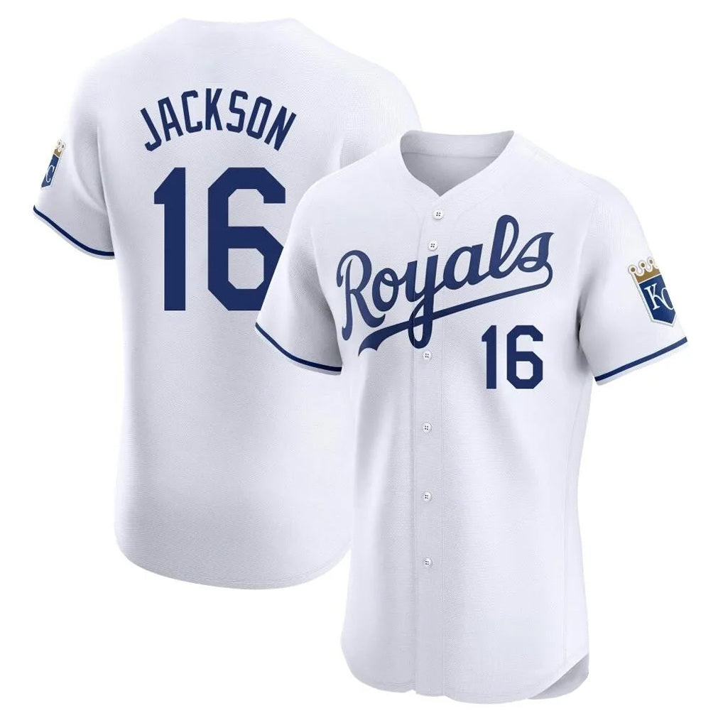 Kansas City Royals #16 Bo Jackson Player White MIKSHPS Alt Limited Elite Home Stitched Jerseys