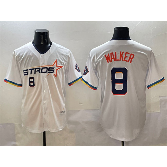 Houston Astros #8 Christian Walker White MIKSHPS 2025 City Connect Limited Stitched Jersey