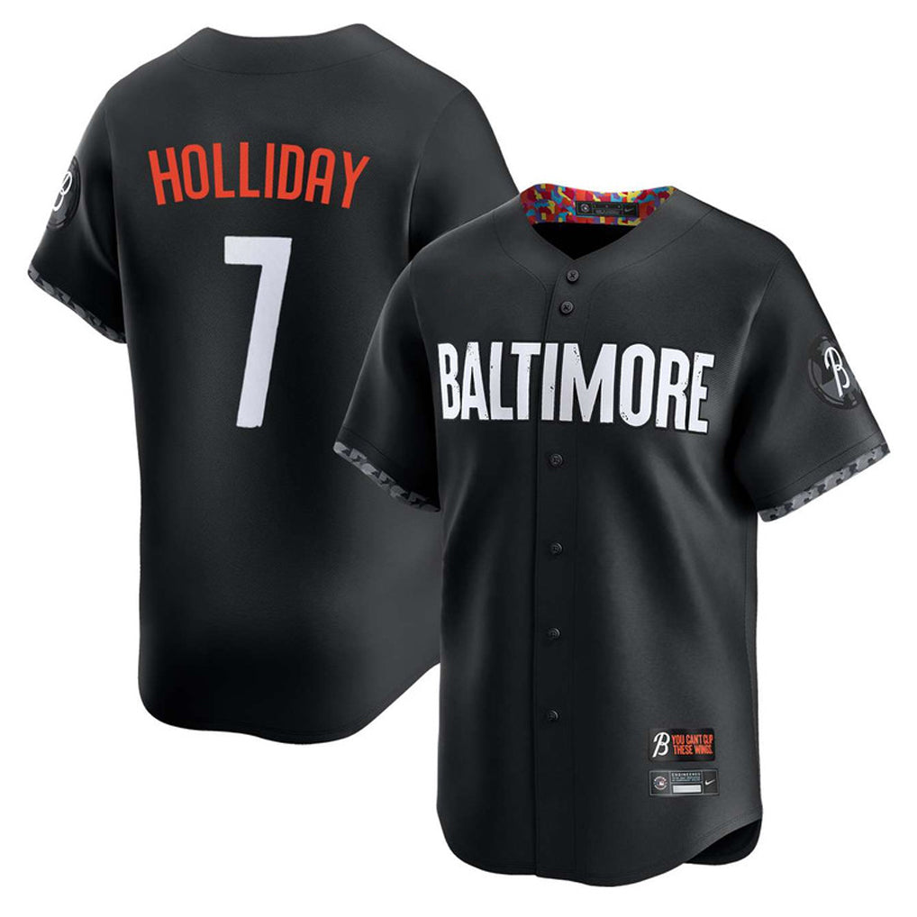 Baltimore Orioles #7 Jackson Holliday Player Black MIKSHPS City Connect Limited Home Game Stitched Jerseys