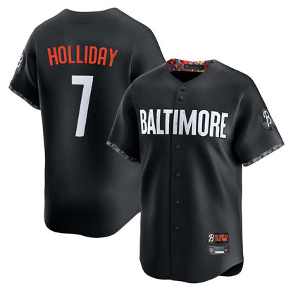 Baltimore Orioles #7 Jackson Holliday Player Black MIKSHPS City Connect Limited Home Game Stitched Jerseys