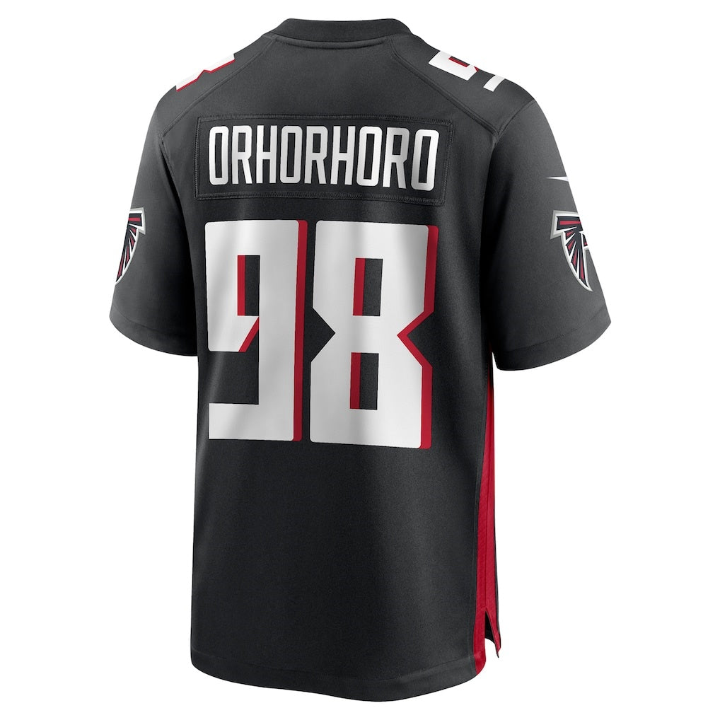 A.Falcons #98 Ruke Orhorhoro Black MIKSHPS Team Game Jersey