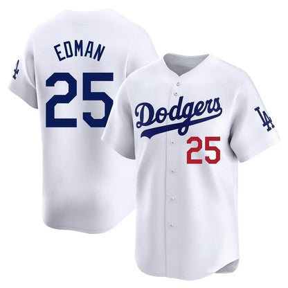 Los Angeles Dodgers #25 Tommy Edman Player White MIKSHPS Limited Home Stitched Jerseys