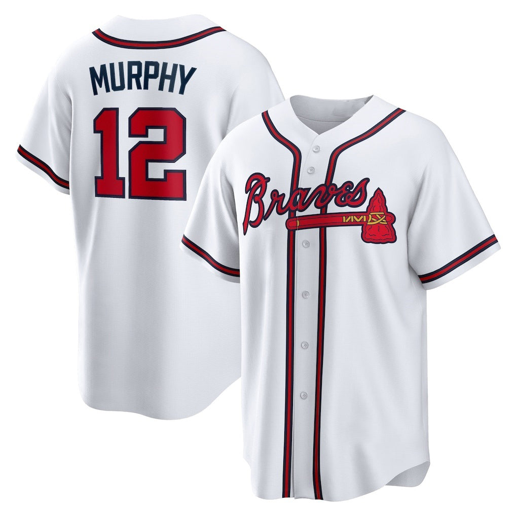 Atlanta Braves #12 Sean Murphy White MIKSHPS Replica Player Jersey