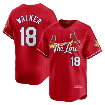 St. Louis Cardinals #18 Jordan Walker Red MIKSHPS City Connect Limited Player Jersey
