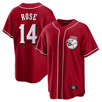 Cincinnati Reds #14 Pete Rose Player Red MIKSHPS Home Game Stitched Jerseys