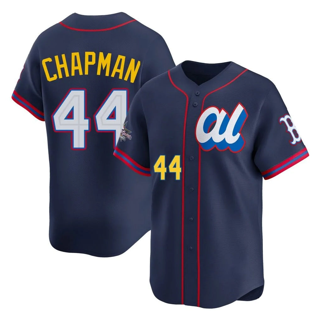 Boston Red Sox #44 Aroldis Chapman Player Navy MIKSHPS American League All-Star Edition Game Stitched Jerseys